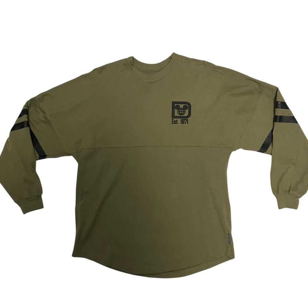Disney Parks Walt Disney World Olive Army Green Spirit Jersey Size Small